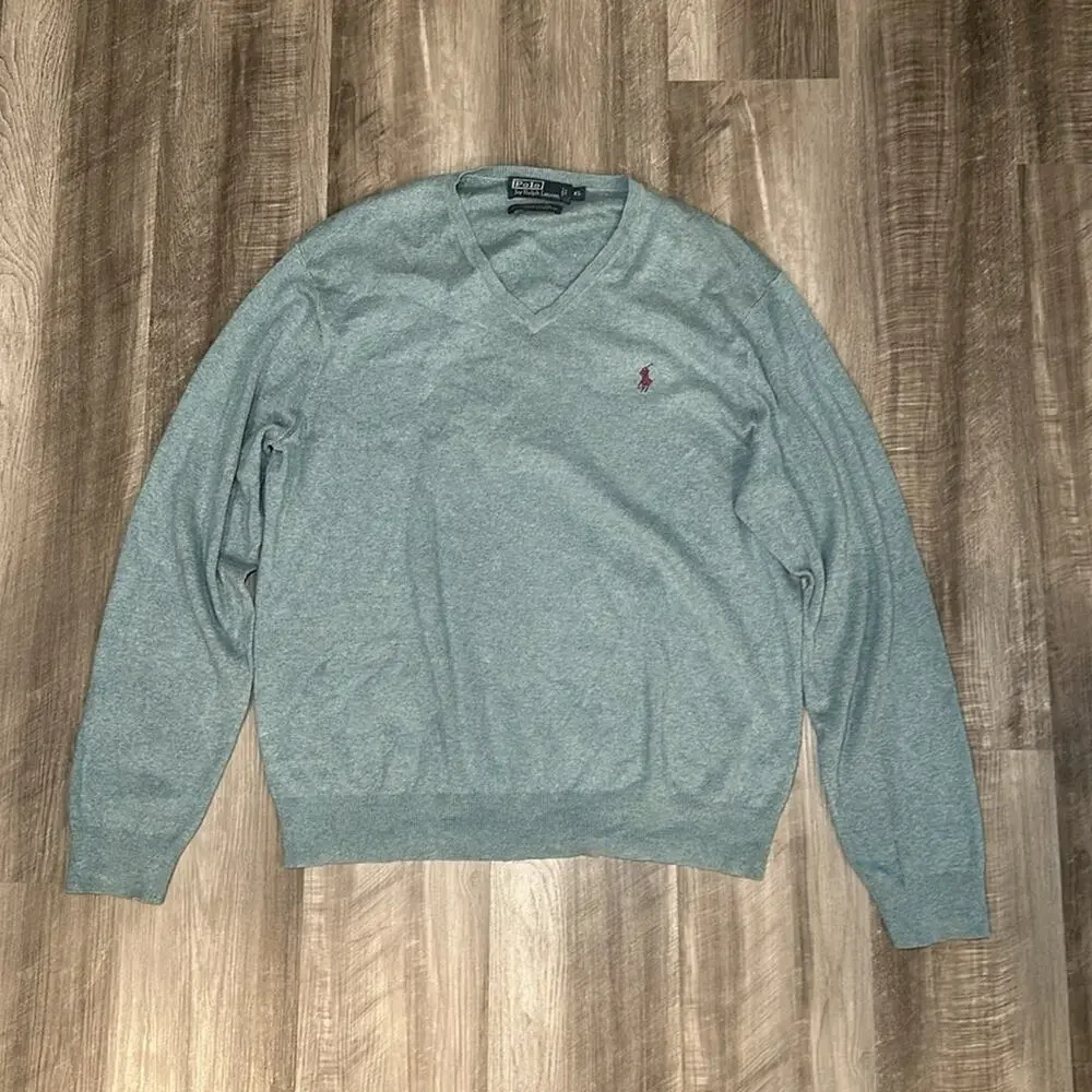 Polo by Ralph Lauren Pima Cotton V-Neck Sweater - XL